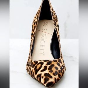 Leopard print small heel